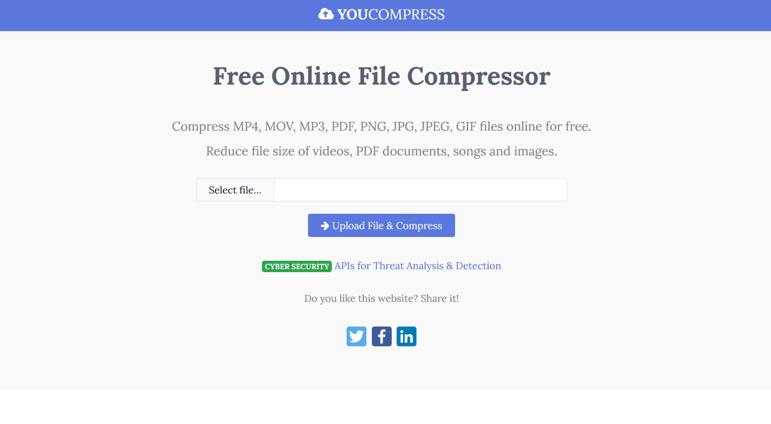 Сжимайте видео, изображения, аудио и PDF-файлы онлайн | YouCompress